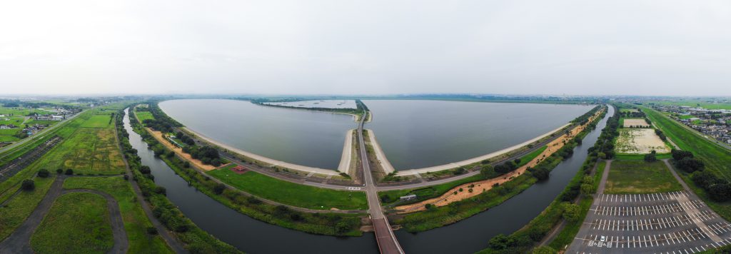 渡良瀬遊水地をドローン撮影